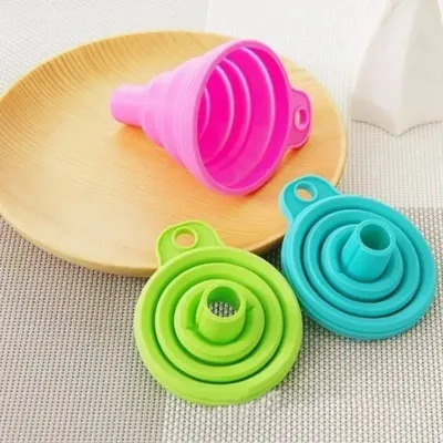 Household Mini Silicone Portable Funnel 